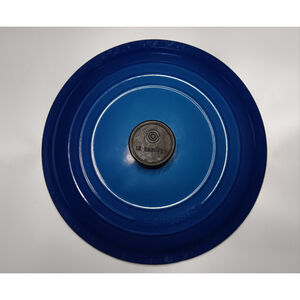 Le Creuset Dutch Oven Royal Blue #28 7.25 Qt 11.5" Made In France **LID ONLY**